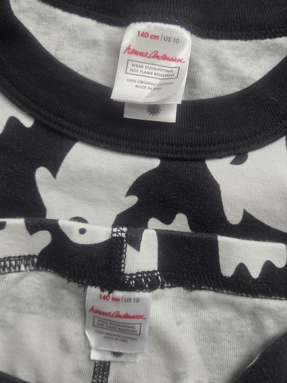 Hanna Andersson Ghost Long John Pajamas Halloween